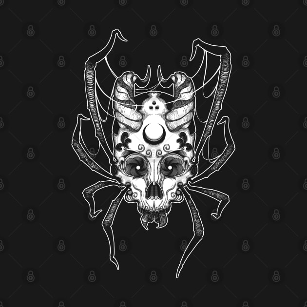 Skull spider - Black version by ToleStyle