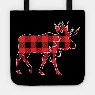 Santa Deer Plaid Red Buffalo Animal Merry Christmas Pajamas Family Tote