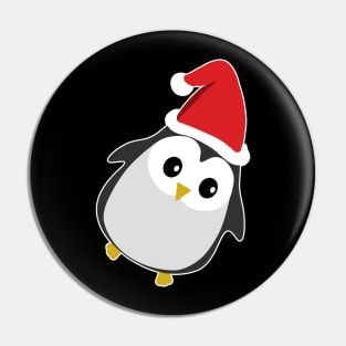 Cute Penguin with a Santa Hat Pin