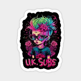 Punk Girl - U.K. Subs Vintage Magnet