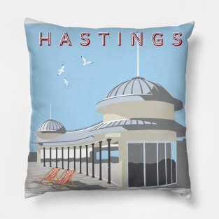 Hastings Retro Style Poster Pillow