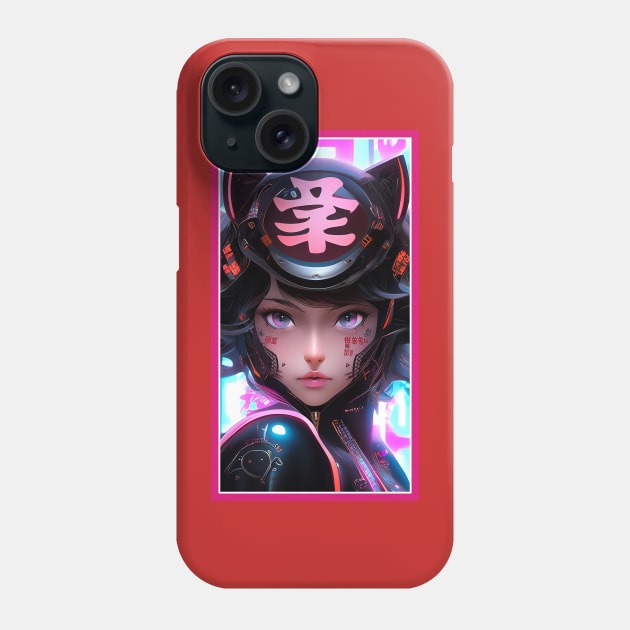 Anime Race Girl | Special Anime Artwork | Pink Red Black Blue Chibi Manga Anime Art Phone Case by AlNoah