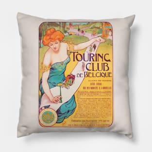 Ad for Touring Club de Belgique,1901 Pillow