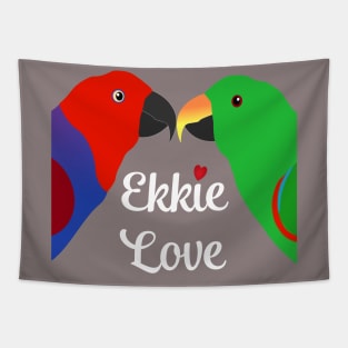 Eclectus Male Female Love Heart Tapestry