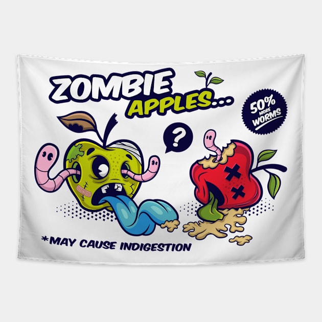 Zombie Apples Tapestry by Squinked