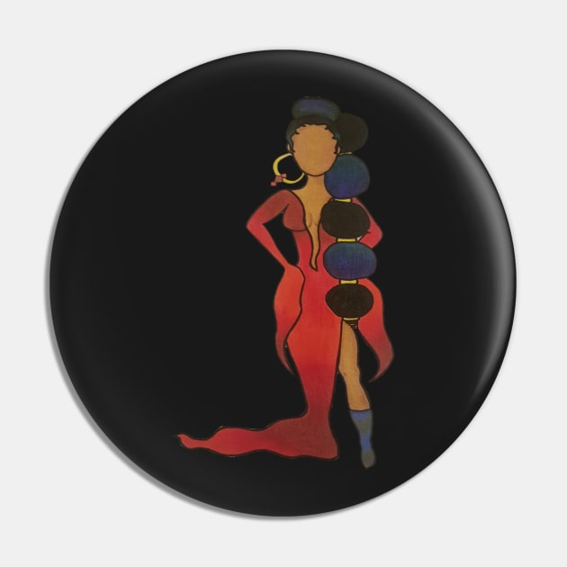 Red lady Pin by QueenCosmo