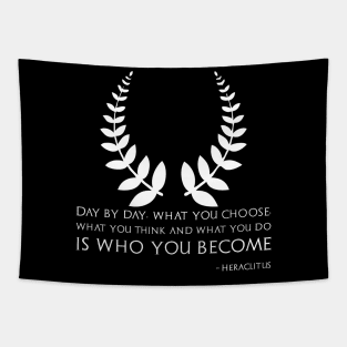 Classical Greek Philosophy Heraclitus Motivational Quote Tapestry