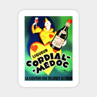CORDIAL MEDOC LIQUEUR Aperitif Alcoholic Beverage Advertisement Vintage French Magnet