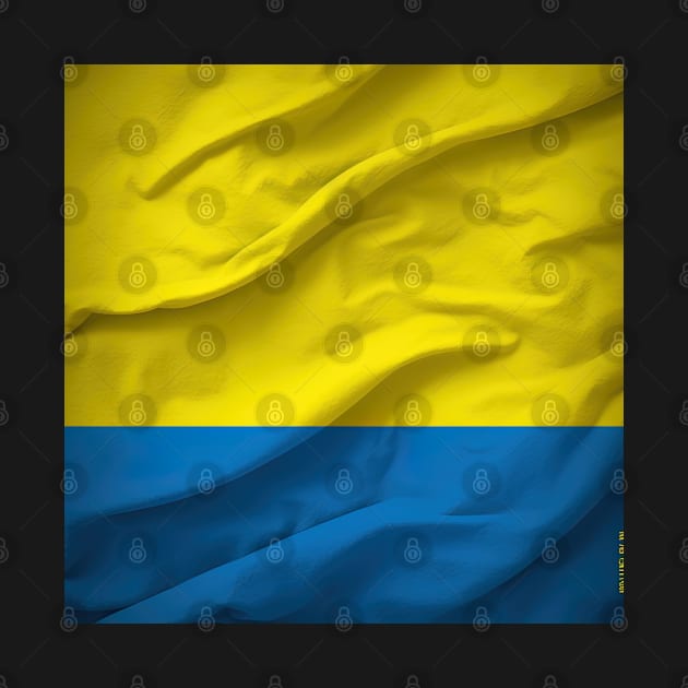 Ukraine Flag, close up by Maverick Media