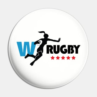 Womens Rugby - Dark Text Pin