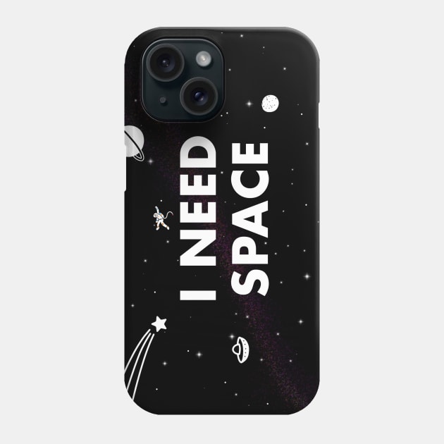 I Need Space Funny Mask Phone Case by Trippycollage