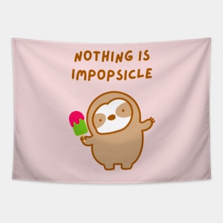 Nothing is Impossible Popsicle Sloth Tapestry