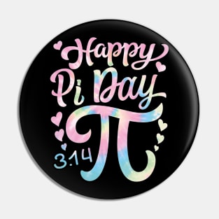 Happy Pi Day 3.14 Mathematic Math Teacher Tie Dye Women Girl Pin