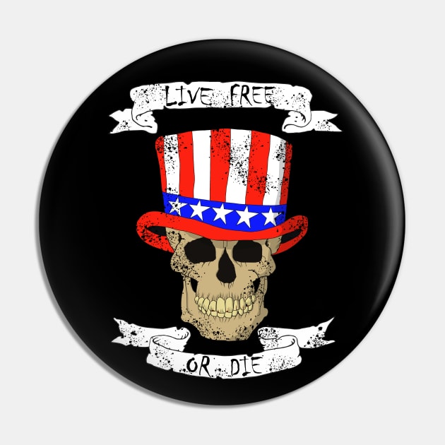 Live Free Or Die Pin by Turnersartandcrafts