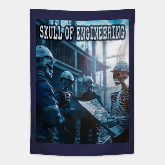 Skull of Engineering Tapestry by Dec69 Studio