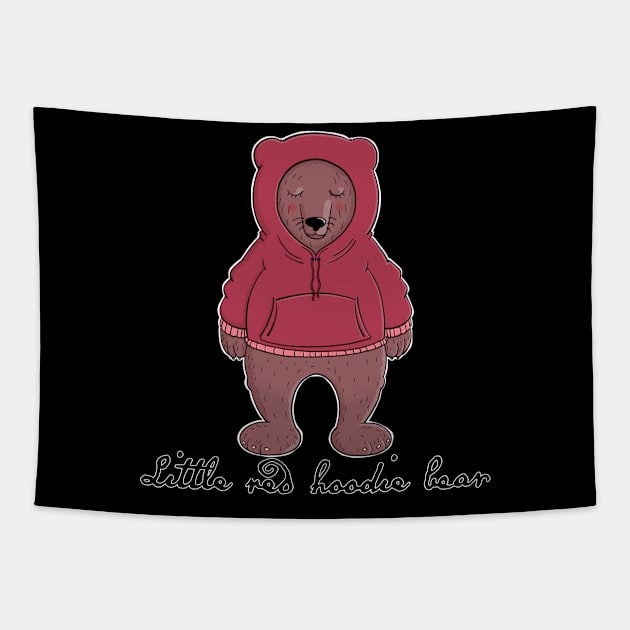 Little red hoodie Bear Tapestry by schlag.art