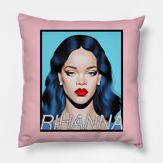 Rihanna, shine bright like a diamond! Pillow by Dream Station