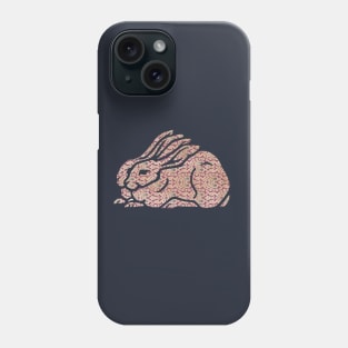 White and Red Paisley Rabbits Phone Case