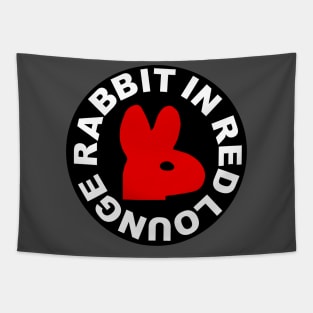 Rabbit In Red Lounge Tapestry