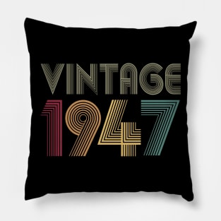 73th Birthday 1947 Gift Vintage Classic Pillow