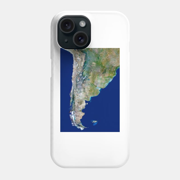 Chile and Argentina, satellite image (E070/0600) Phone Case by SciencePhoto