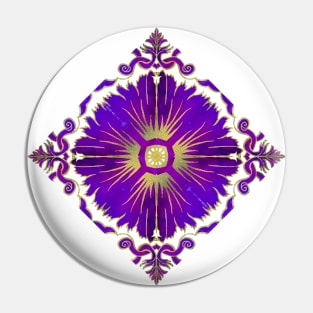 Azulejo - Portuguese Tile Purple Pin