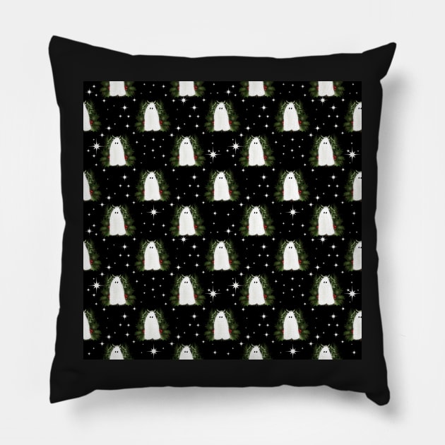 Christmas Spirit Gothic Print Pillow by TGSC