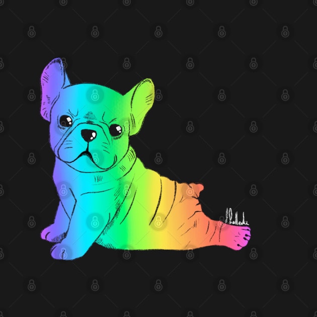 French Bull Dog Puppy by Lacklander Art Studio