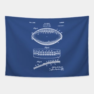 Football Patent - American Football Art - Blueprint Tapestry