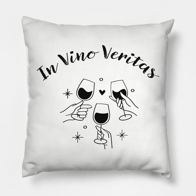 In vino veritas Pillow by Moreira.art