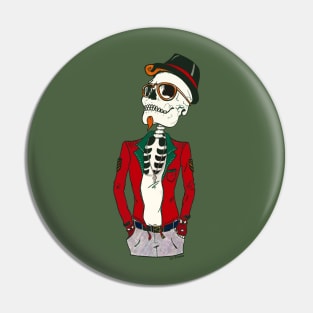 Hipster Skeleton. Pin