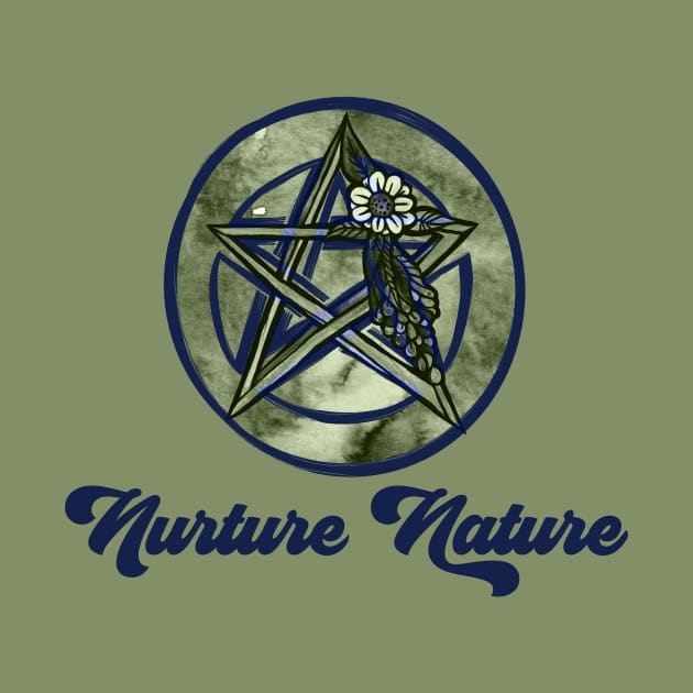 Nurture Nature Green Pentacle by bubbsnugg