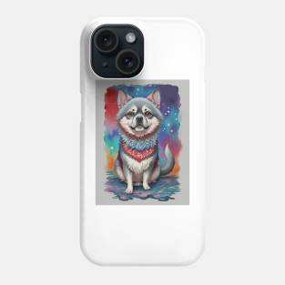 Watercolor Dog 4 - Japanese Retro Art Phone Case