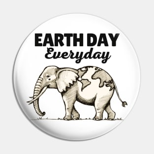 Earth Day Everyday Elephant Pin