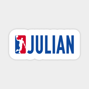 Julian NBA Basketball Custom Player Your Name T-Shirt Magnet