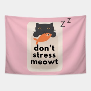 don't stress meowt for cats lovers Tapestry