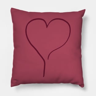 My Red Heart on the right line  - Oneliner Pillow