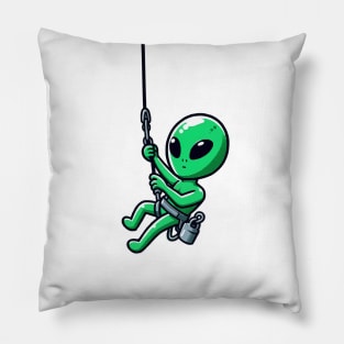 Funny alien Abseiling Pillow