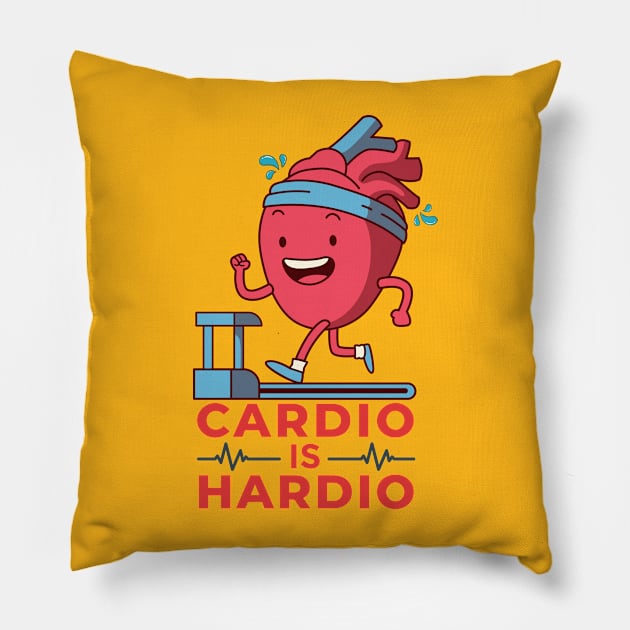 Cardio is Hardio Pillow by capesandrollerskates 