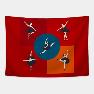 5 classic dancers in tutu Tapestry