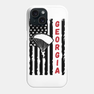 Georgia America Vintage Paragliding Skydiving Parachuting Phone Case