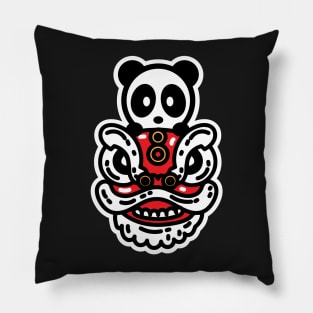 Lion Dance Panda Pillow