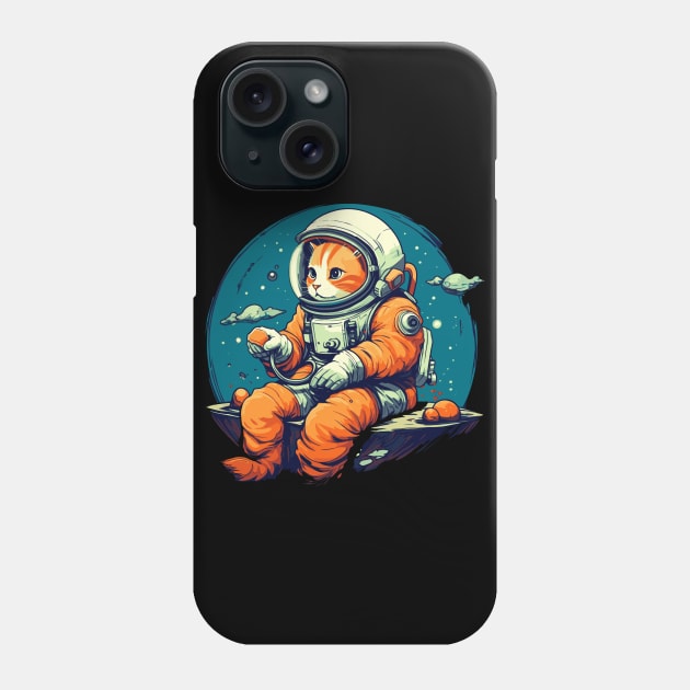 Meowstronaut Phone Case by Purrestrialco