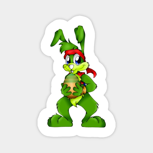 Jazz Jackrabbit - Easter Magnet by xpArchoN