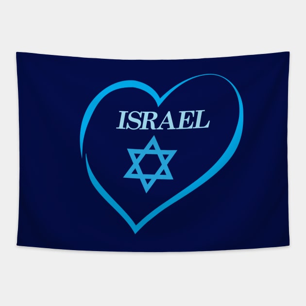 Happy Israel Independence Day Blue Star of David Tapestry by sofiartmedia