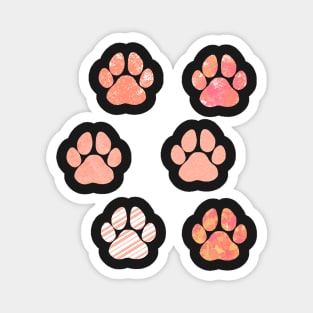 Paw Print Sticker Pack Pink Prints Magnet