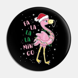 Christmas Fa La La Flamingo Christmas Tree Lights Funny Xmas Pin