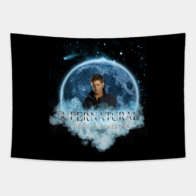 Supernatural Dean Winchester Blue Moon Dream Catcher Tapestry by Ratherkool