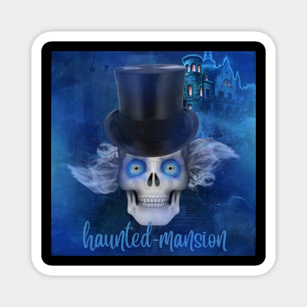 Haunted Mansion hat skull Magnet by LAMCREART