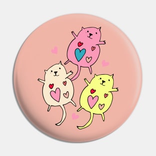 Cute Cat Valentines Pin